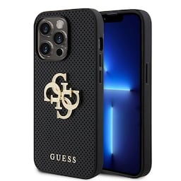 Guess iPhone 15 Pro Max Cover Perforated Glitter Sort