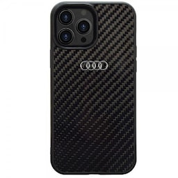 Audi iPhone 14 Pro Cover Carbon Fiber Sort