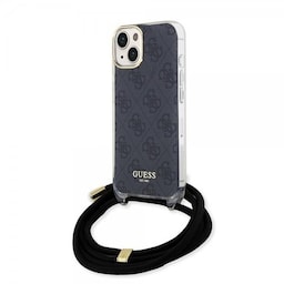 Guess iPhone 15 Cover Crossbody Cord Sort