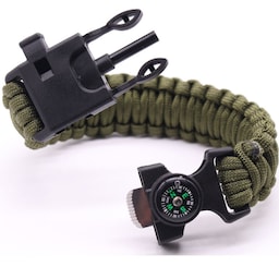 Survival Armbånd Survival Emergency Armbånd - militærgrøn