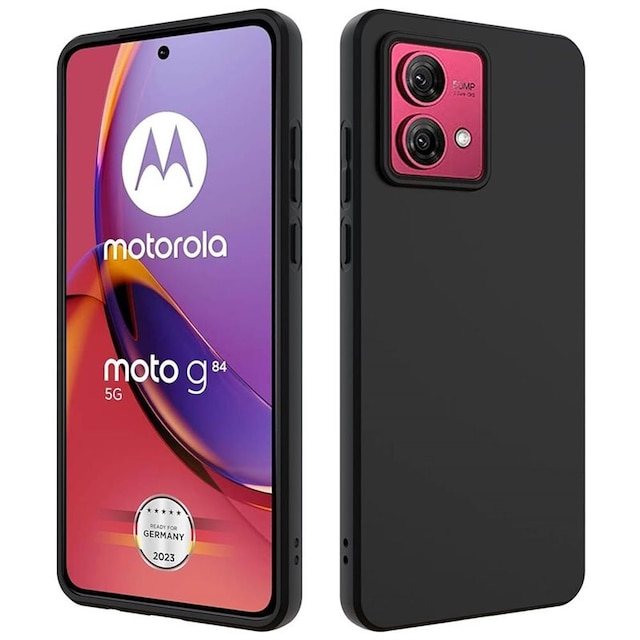 Silikone cover Motorola Moto G84 - Sort
