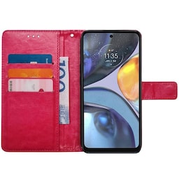 Wallet cover 3-kort Motorola Moto G84 - Lyserød