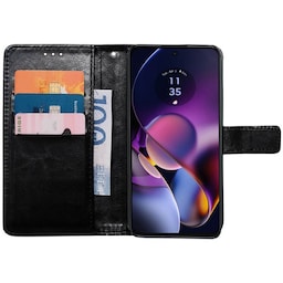 Wallet cover 3-kort Motorola Moto G54 - Sort