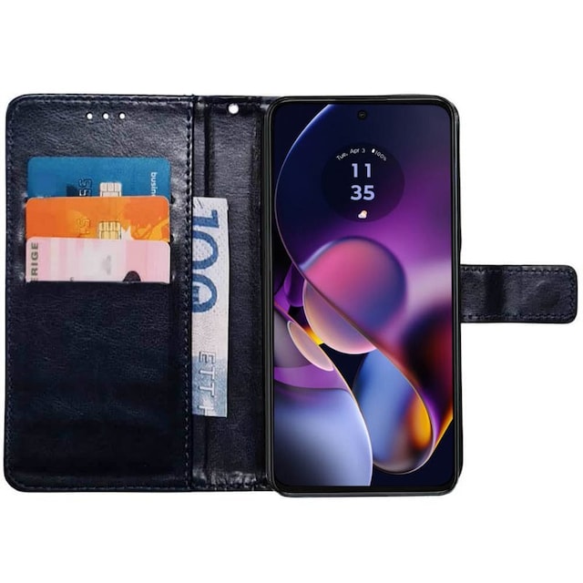 Wallet cover 3-kort Motorola Moto G54 - Mørkeblå