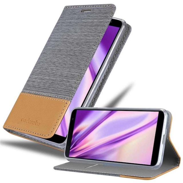 Samsung Galaxy J4 PLUS Pungetui Cover Case (Grå)