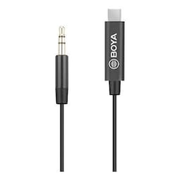 BOYA BY-K2 3.5mm TRS male to USB-C male Audio Adapter, 0.2m, blackBOYA