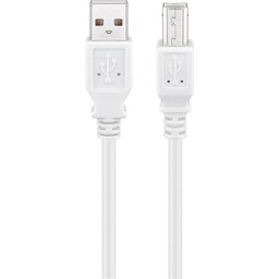 USB 2.0 Hi-Speed-kabel, hvid