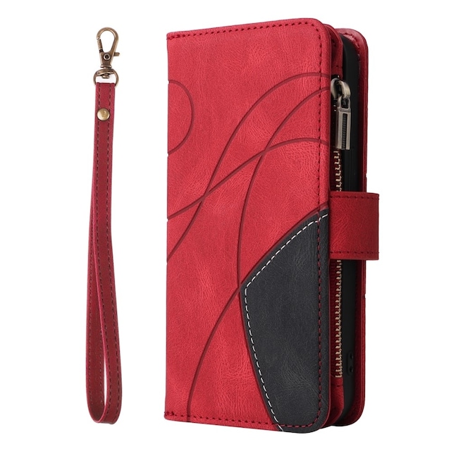 KT Wallet Case til Xiaomi Redmi 13C - Rød-sort