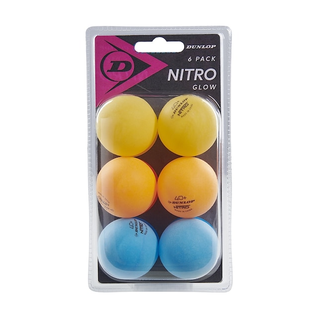 Dunlop Nitro Glow 40+  Bordtennisbolde 6-pak