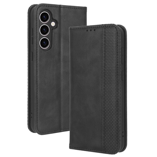 Wallet Stand Flip-telefonetui til Samsung Galaxy S23 FE- Sort