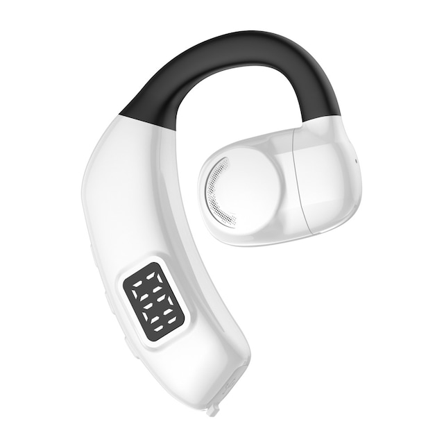 Bluetooth 5.4 Single in-Ear hovedtelefoner trådløs krog - Hvid