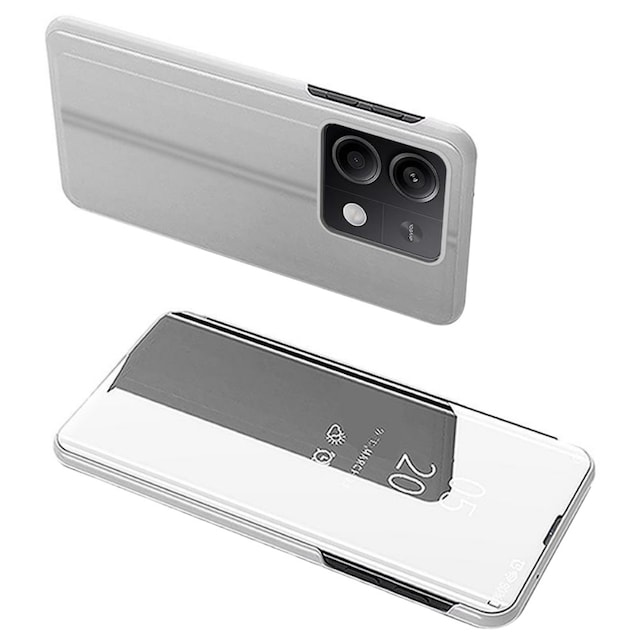 SKALO Xiaomi Redmi Note 13 Pro 5G Clear View Mirror Etui - Sølv
