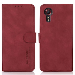 SKALO Samsung Xcover 7 KHAZNEH Pungetui i PU-læder - Rød