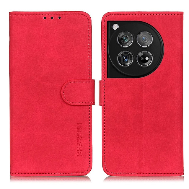 SKALO OnePlus 12 5G KHAZNEH Pungetui i PU-læder - Rød