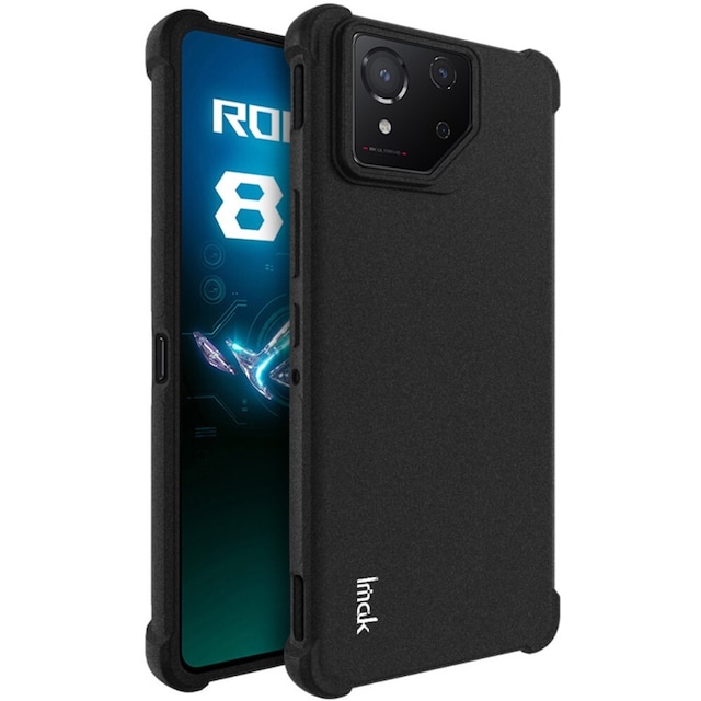 IMAK Asus ROG Phone 8 Pro 5G Ekstra stærk TPU-cover - Sort