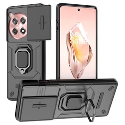 SKALO OnePlus 12R 5G Armor Hybrid Metal Ring Camera Slider - Sort