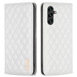SKALO Samsung A15 4G BINFEN COLOR Big Wallet Quilted Flip Cover - Hvid