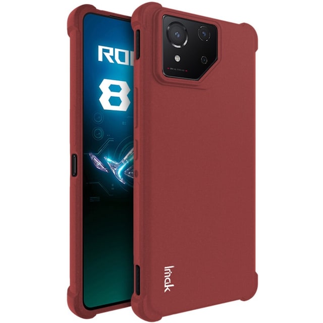 IMAK Asus ROG Phone 8 Pro 5G Ekstra stærk TPU-cover - Rød