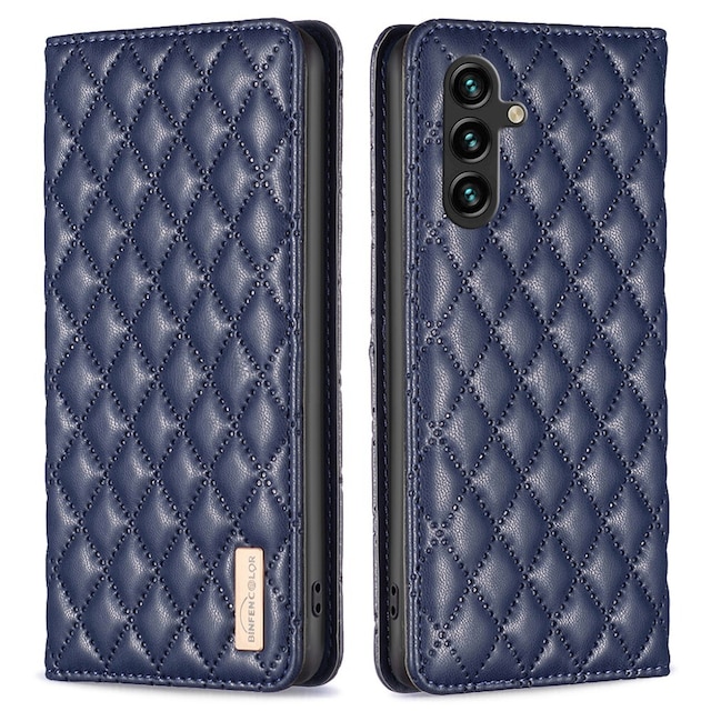 SKALO Samsung A15 4G BINFEN COLOR Big Wallet Quilted Flip Cover - Blå