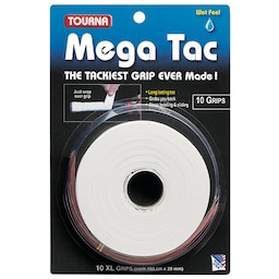 Tourna Mega Tac Grip 10-pak - Hvid