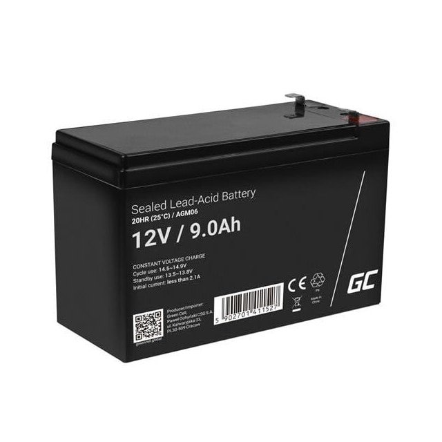 Green Cell AGM Batteri 12V 9Ah