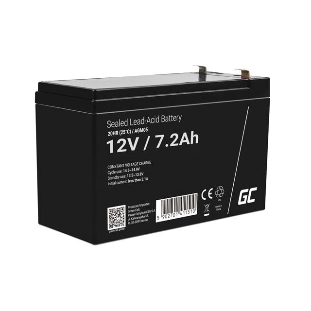 Green Cell AGM Batteri 12V 7.2Ah