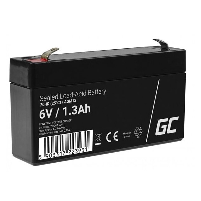 Green Cell AGM Batteri 6V 1.3Ah