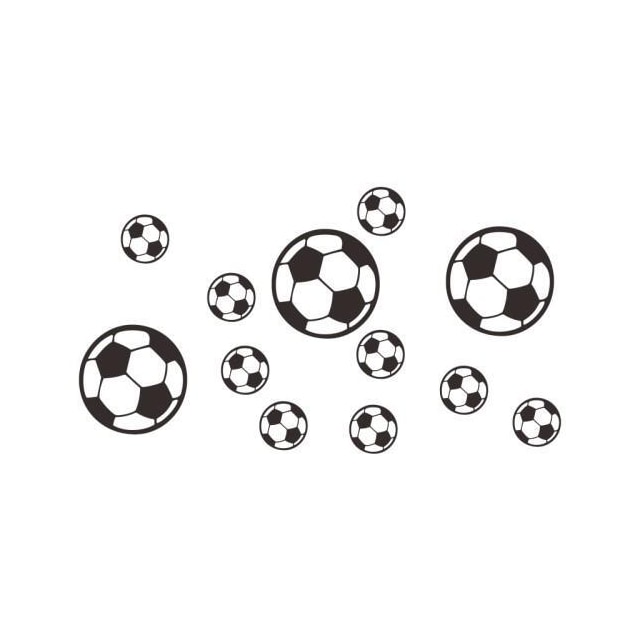 Fodboldmønster Vægklistermærke Fodboldmærkat Børneværelse Drengsoveværelse