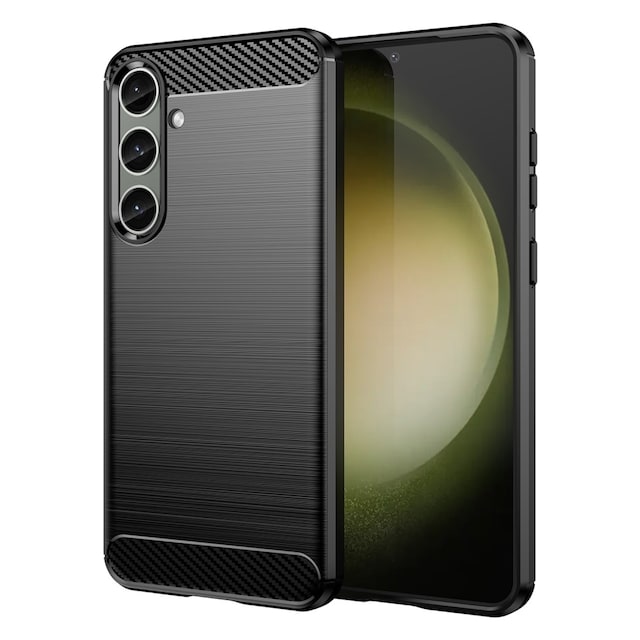 Til Samsung Galaxy S24+ Cover Til Telefon TPU Carbon Fiber Texture Slim-Fit