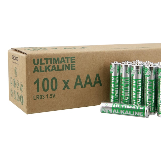 Ultimate Alkaline AAA batteri Svanemærket 1,5V 100-pak