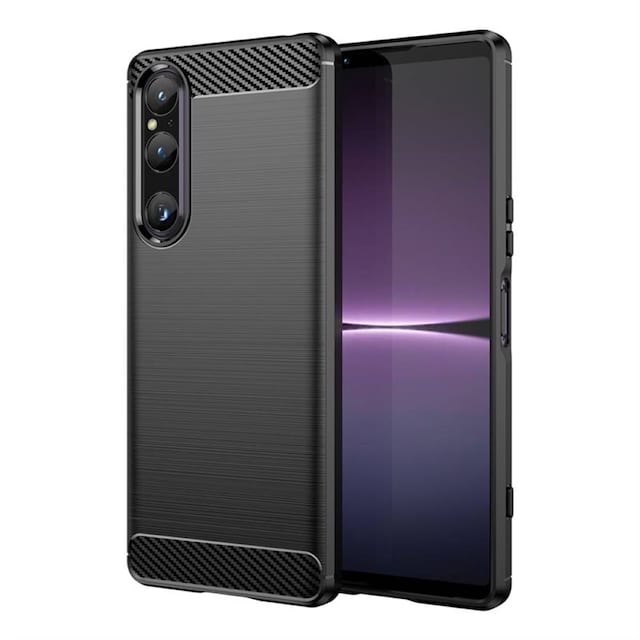 Børstet silikone cover Sony Xperia 1 VI - Sort