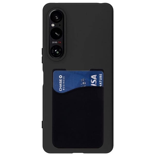 Silikone cover med kortholder Sony Xperia 1 VI - Sort