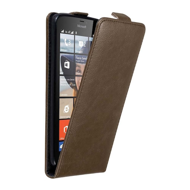 Nokia Lumia 640 Pungetui Flip Cover (Brun)