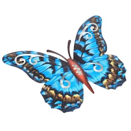 Kunst 3D sommerfugl væghængende indretning Havegaveboligornament - Blå
