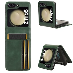 SKALO Samsung Z Flip5 PU-læder Kortholder Cover - Grøn