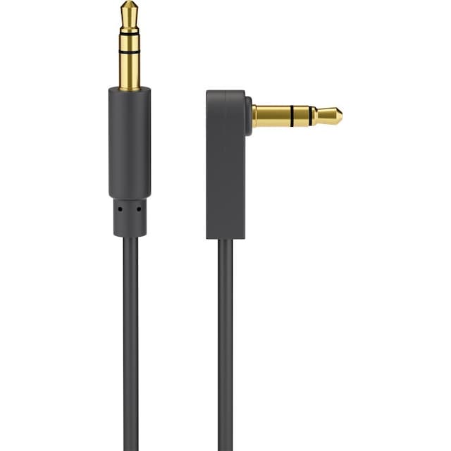 Goobay Audiotilslutningskabel AUX, 3,5 mm stereo 3-pin, slank, CU, vinklet