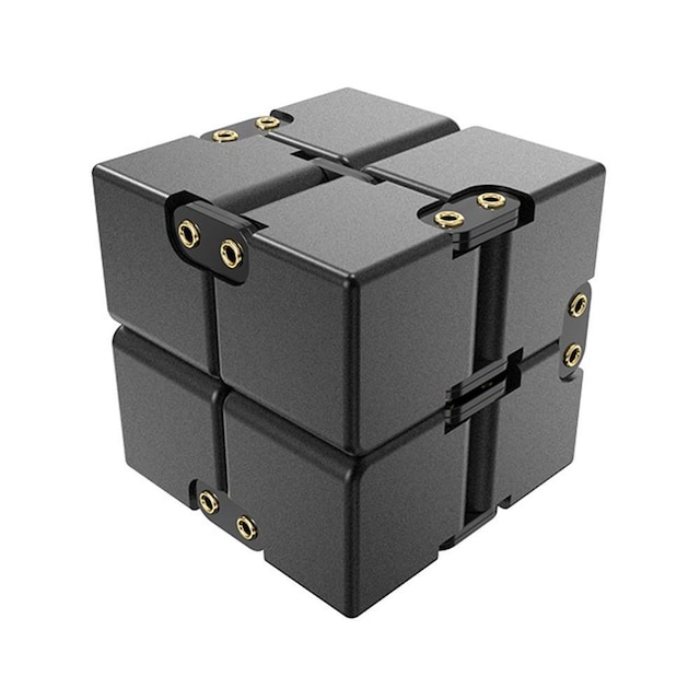 Fidget Toy Infinite Cube Stressaflastende Flip-blok - Sort