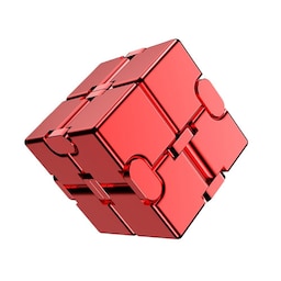 Fidget Spinner Infinite Cube Metal Stressaflastningsflipblok - Rød