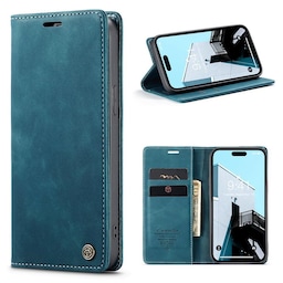CASEME Retro tegnebog taske til iPhone 15 Pro Max - Blå