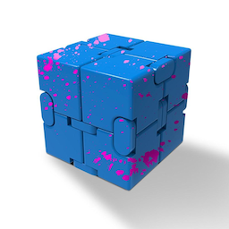 Fidget Toy Infinite Cube Stressaflastende Flip-blok - Blå-Rose