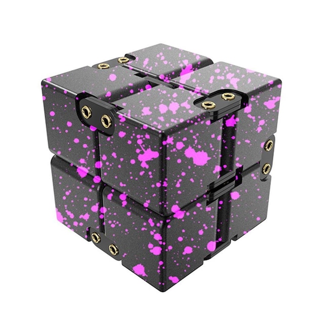 Fidget Toy Infinite Cube Stressaflastningsflipblok - sort-rose