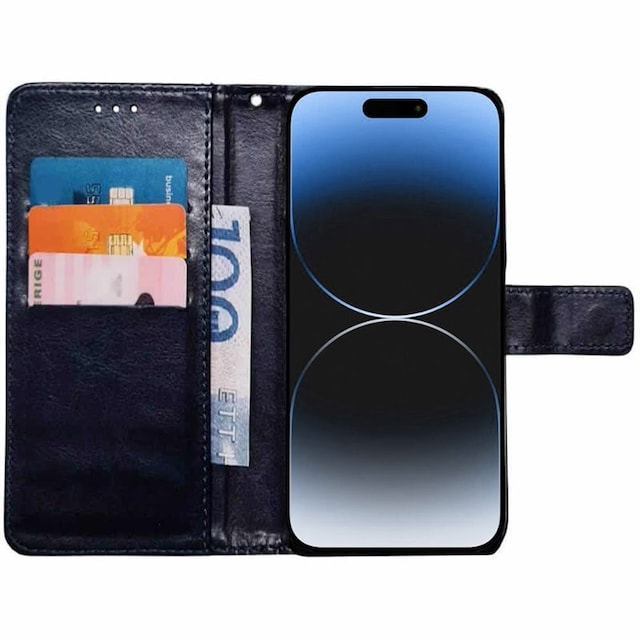 Wallet cover 3-kort Apple iPhone 15 Pro Max - Mørkeblå