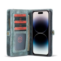 Multi Wallet CaseMe 11-kort Apple iPhone 15 Pro - Blå