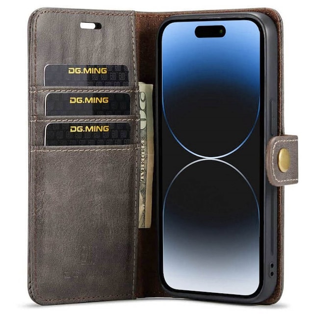 Wallet DG-Ming 2i1 Apple iPhone 15 Plus - Grå