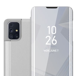 Samsung Galaxy M31s Pungetui Cover Case (Sølv)