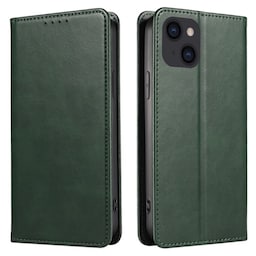 Wallet Stand Telefontaske til iPhone 15 Pro Cell Cell Cover - Grøn