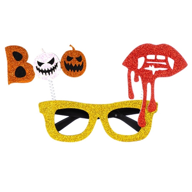 Halloween Briller Fest Kostume Dekoration - BOO + Læber