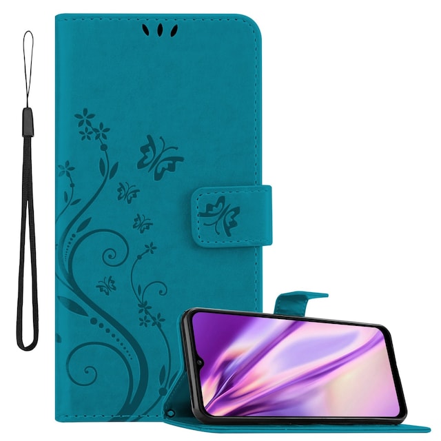 Samsung Galaxy A03s Pungetui Cover Case (Blå)