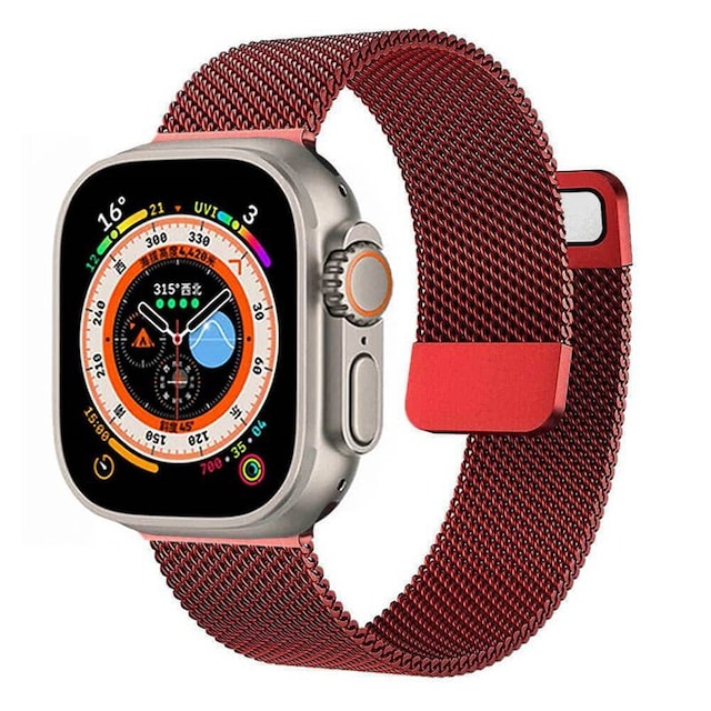 Milanese magnetisk urrem Apple Watch Ultra (49mm) - Rød