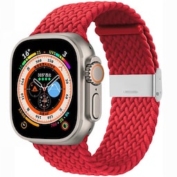 Flettet Urrem Apple Watch Ultra (49mm) - Darkred